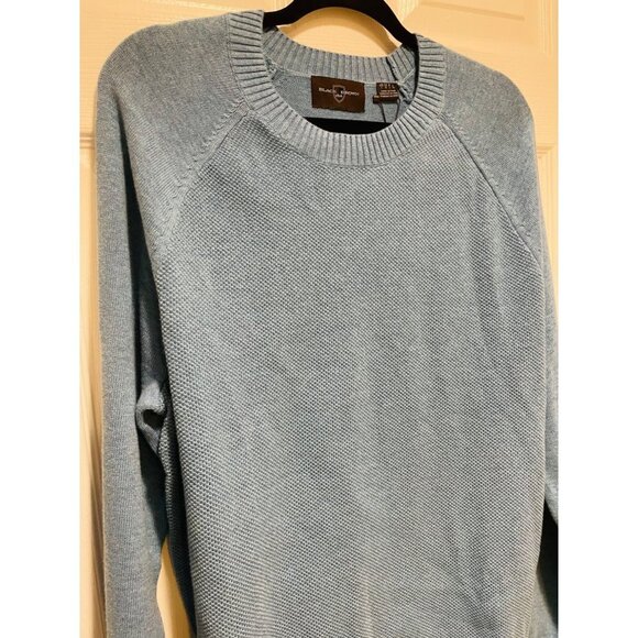 NWT Black Brown 1826 Blue Long Sleeve 100% Cotton Raglan Sleeve Pullover Size L - Picture 2 of 5